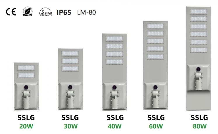 Solar LED Street Light 20W/30W/40W/60W/80W